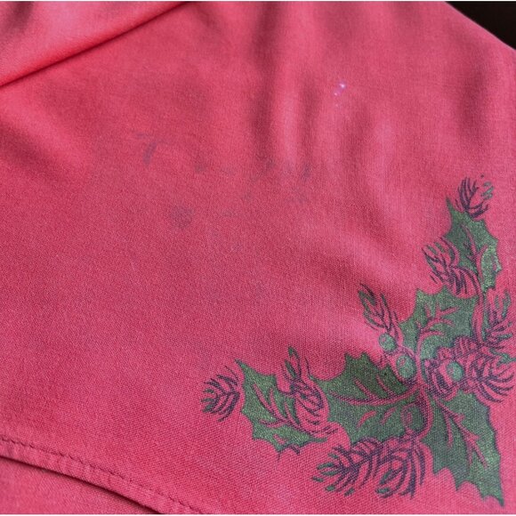 Vintage Napkins Holiday Red Holly Motif Christmas Set of 6 Casual Rayon Cute - Picture 6 of 9